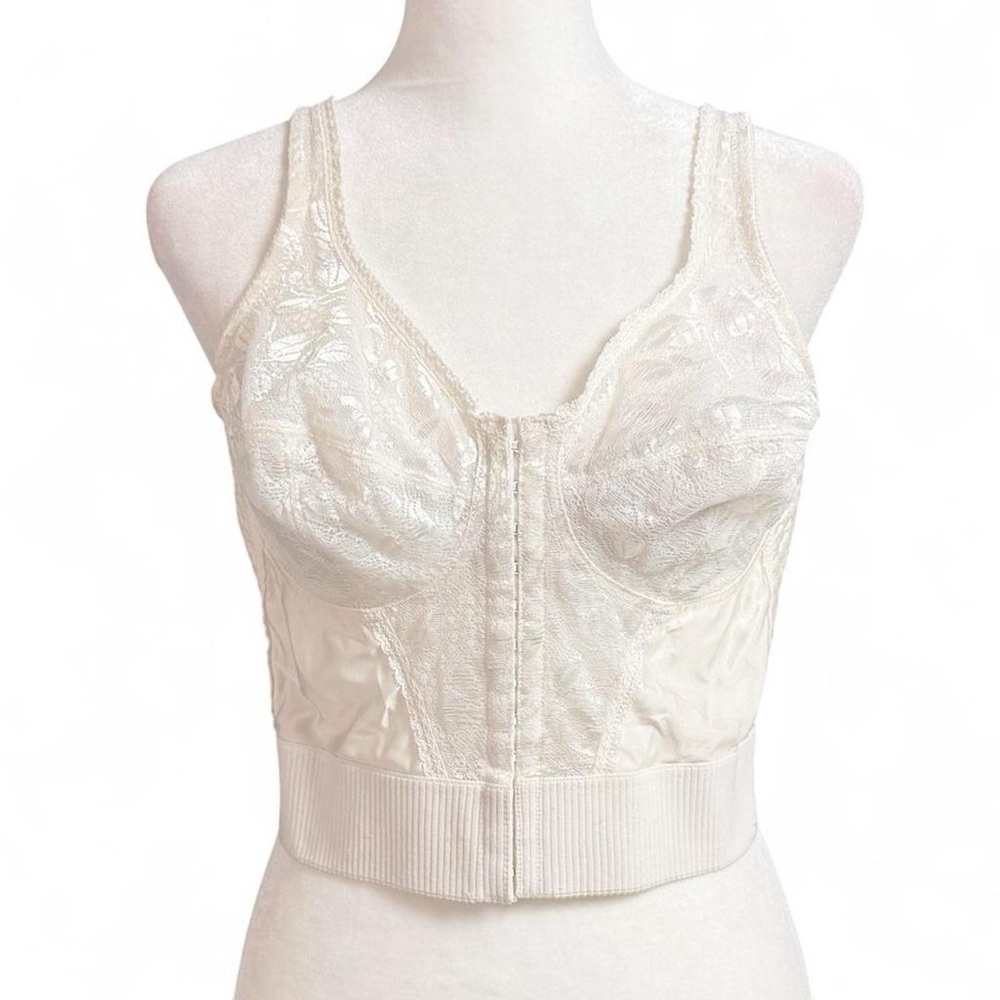 Vintage Sears 70’s Ah-h Bra 38B Ivory Lace Retro Lingerie